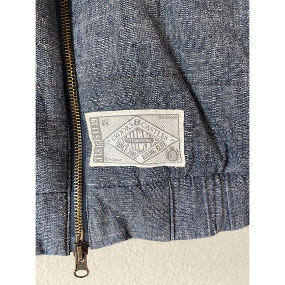 CROOKS & CASTLES Original Troublemakers Embroidered Vest, Gray (M) - Picture 4 of 8
